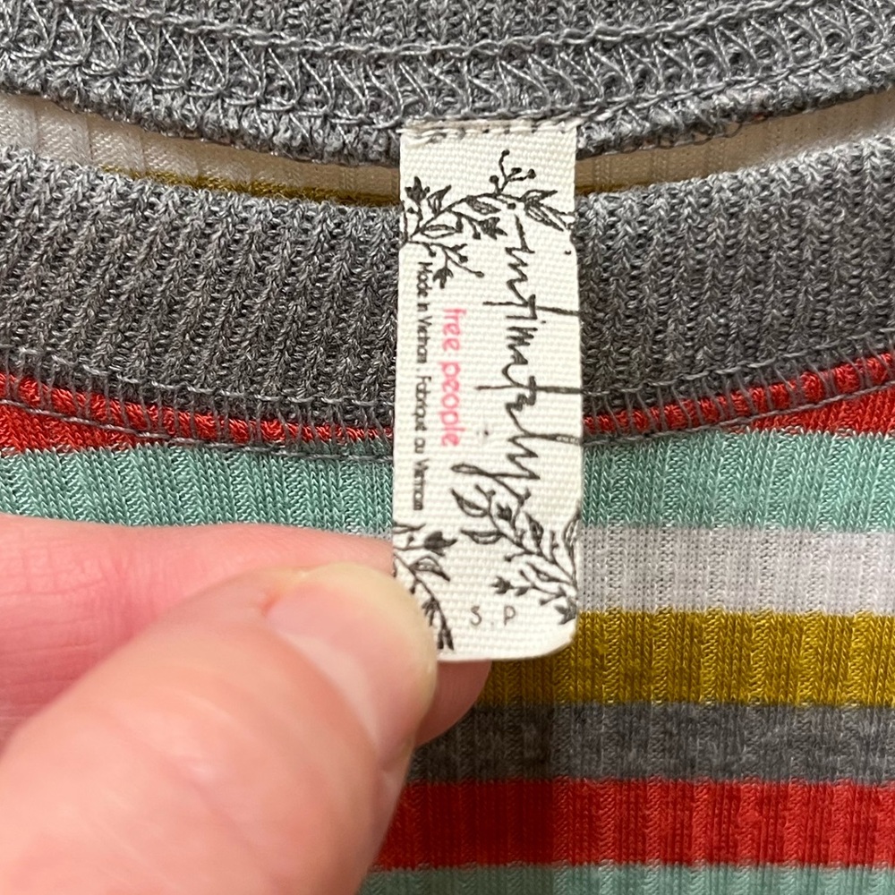 NEW Intimately Free People Striped Ribbed Top, Small - Picture 3 of 6